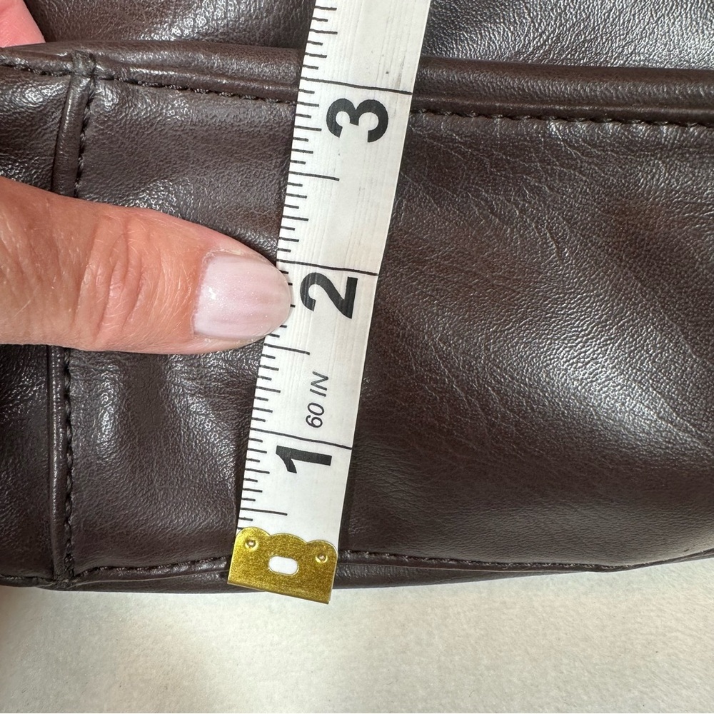 Relic Cross Body Bag Soft Faux Leather Purse Dark Brown Multiple Compartments - Picture 14 of 14